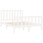 vidaXL Cadre de lit Blanc Bois de pin massif 120x200 cm