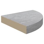 vidaXL Étagères d'angle murales 2 Pièces Gris béton 25x25x3 8 cm MDF