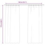 vidaXL Rideaux occultants et crochet 2Pièces Velours Bleu foncé 140x175cm