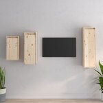 vidaXL Meubles TV 3 Pièces Bois massif de pin