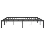 vidaXL Cadre de lit métal sans matelas noir 200x200 cm