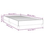 vidaXL Cadre de lit sans matelas noir 90x190 cm tissu