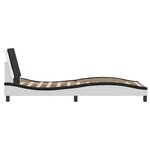 vidaXL Cadre de lit avec lumières LED blanc noir 90x200 cm similicuir