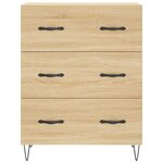 vidaXL Buffet haut Chêne sonoma 69 5x34x180 cm Bois d'ingénierie