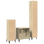 vidaXL Ensemble de meubles de salle de bain 3 Pièces chêne sonoma