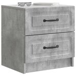 vidaXL Cabinet de chevet Gris béton 43 x 34 5 x 44 5 cm