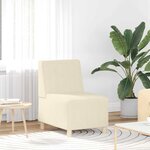 vidaXL Unité de Sofa Modulaire Sans Accoudoirs Crème 55 x 74 x 82 cm