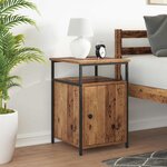 vidaXL Cabinet de chevet 2 Pièces Vieux bois Bois d'ingénierie