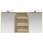 vidaXL Ensemble de Meubles de Salle de Bain 3 Pièces 126 x 16 x 62.5 cm