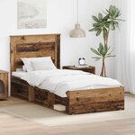 vidaXL Cadre de lit Bois ancien 90 x 200 cm Pin massif