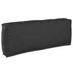 vidaXL Coussin de palette pour dossier noir 120x40x12 cm en tissu Oxford