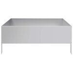 vidaXL Lit surélevé de jardin 100x100x25 cm acier inoxydable