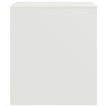 vidaXL Tables de chevet 2 Pièces blanc 34 5x39x44 cm acier