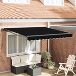 vidaXL Cadre d'auvent Noir 350 x 250 cm Polyester avec revêtement PU