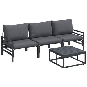 vidaXL Ensemble de canapé de jardin Anthracite Acier