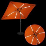 vidaXL Parasol de jardin avec lumières LED et base 200 x 300 cm