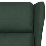 vidaXL Fauteuil inclinable Vert foncé Tissu
