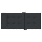vidaXL Coussins de chaise à dossier haut lot de 2 noir tissu oxford