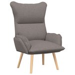 Fauteuil relaxant en tissu taupe vidaXL