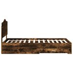 vidaXL Cadre de lit Chêne fumé 70 x 190 cm Bois d'ingénierie