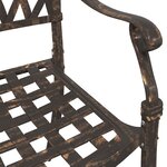 Fauteuils de jardin vidaXL 2 Pièces en aluminium bronze