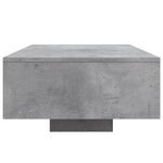 vidaXL Table basse avec lumières LED gris béton 85x55x31 cm