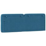 vidaXL Coussin de tête de lit bleu 140 cm velours
