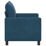 vidaXL Canapé Bleu 126 x 81 x 87 5 cm Velours