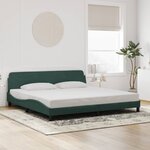 vidaXL Cadre de lit sans matelas vert foncé 200x200 cm velours