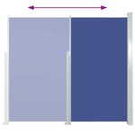vidaXL Auvent latéral rétractable de patio 100x500 cm Bleu