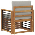 vidaXL Canapé d’extérieur Bois d'acacia massif et polyester Naturel