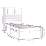 vidaXL Cadre de lit sans matelas noir bois massif de pin 100x200 cm