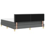 vidaXL Lit à Sommier avec Matelas Gris Foncé 180x200 cm en Tissu