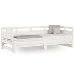 vidaXL Lit coulissant sans matelas blanc 2x(90x200) cm