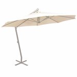 vidaXL Parasols d'extérieur Beige Polyester