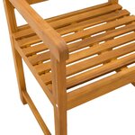 vidaXL Chaises de jardin 4 Pièces Naturel Bois d'Acacia Massif