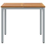 Table de jardin vidaXL 90x90x75 cm en bois d'acacia solide et métal