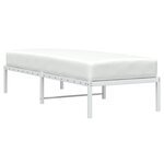 vidaXL Cadre de lit métal sans matelas blanc 75x190 cm