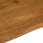vidaXL Dessus de table 90x80x2 5 cm bord vivant bois massif manguier