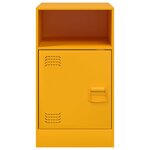 vidaXL Table de chevet jaune moutarde 34 5x39x62 cm acier