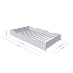 Tiroir de lit 120 x 190 BUDDY - beige