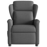 vidaXL Fauteuil inclinable de massage électrique gris foncé tissu