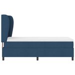 vidaXL Lit à ressorts avec matelas Bleu 90 x 200 cm tissu