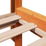 vidaXL Cadre de lit sans matelas cire marron 200x200cm bois pin massif