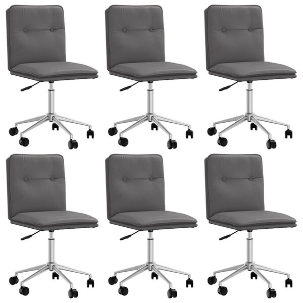 vidaXL Chaises à manger lot de 6 gris similicuir