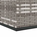 vidaXL Boîte à coussins de jardin Résine tressée 100x49x103 5 cm Gris