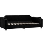 vidaXL Lit de jour avec matelas noir 80x200 cm tissu
