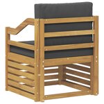 vidaXL Canapé d’extérieur Polyester Blanc et anthracite