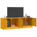 vidaXL Meubles TV 2 Pièces jaune moutarde 67x39x44 cm acier