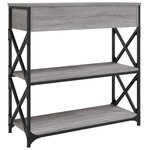 vidaXL Table console sonoma gris 75x28x75 cm bois d'ingénierie
